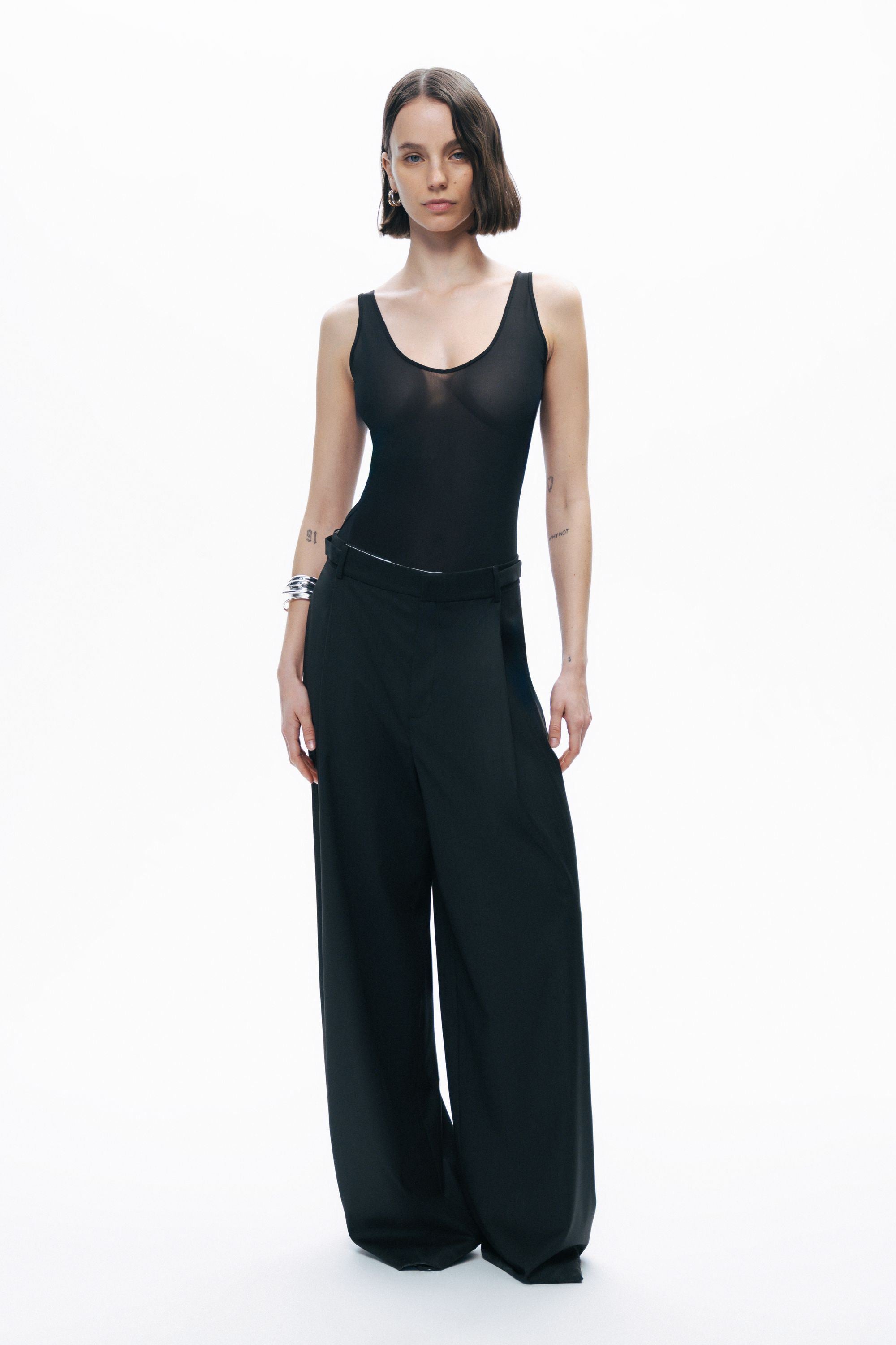 Black Pants with Waist Details
