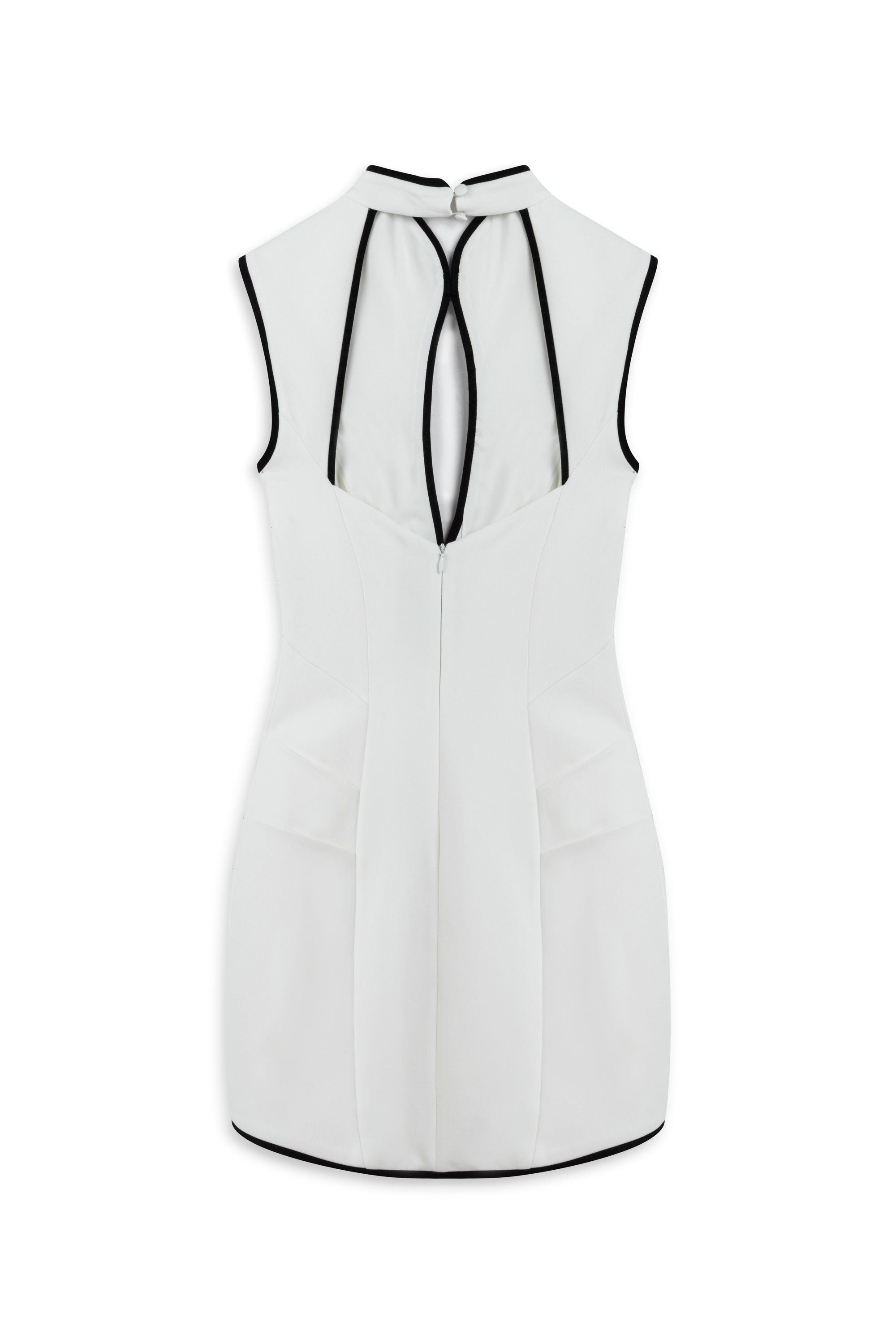 Ecru Japanese Cut Mini Dress
