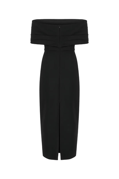 Off-The-Shoulder Midi Dress