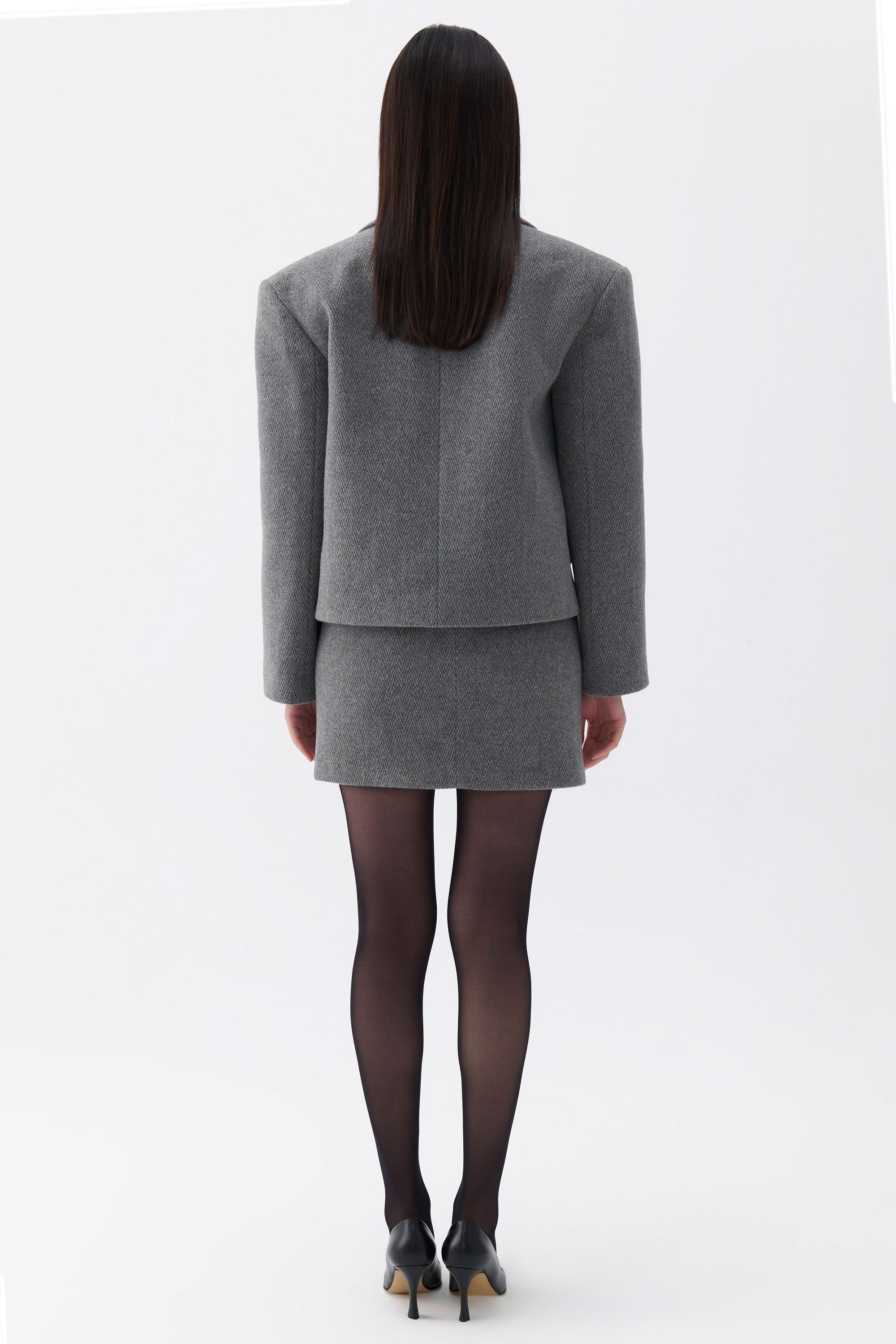 Oversized Padded Shoulder Jacket (Final Sale)