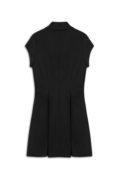 Black Pleated Mini Dress