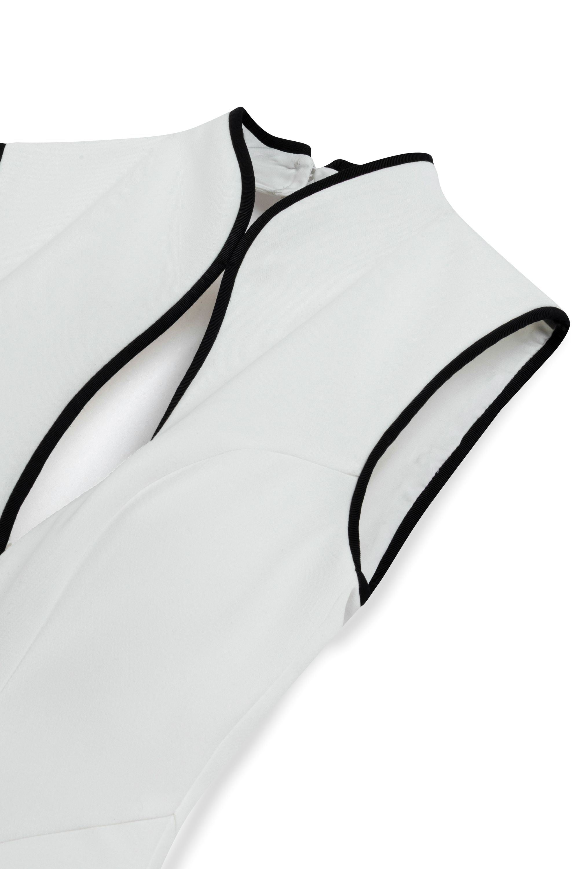 Ecru Japanese Cut Mini Dress